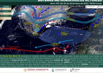 El frente frío 18 afectará estos estados