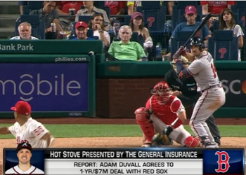 Los Medias Rojas acuerdan por una temporada con el jardinero Adam Duvall