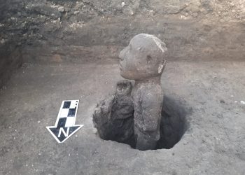 Muestran por primera vez la escultura de Moyotlan en el Museo del Templo Mayor