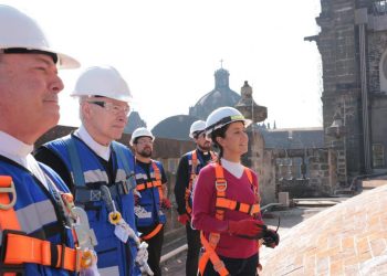 Sheinbaum supervisa obras de restauración en la Catedral Metropolitana