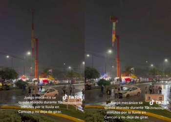 Terror en Cancún, juego mecánico se queda atorado