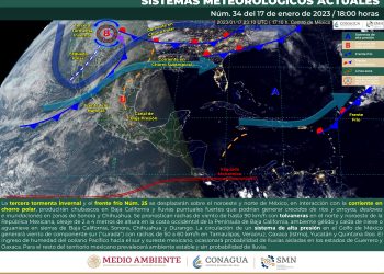 El frente frío 25 avanza sobre el norte del país