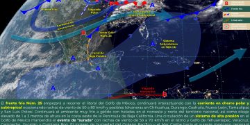 Clima frío y lluvias provocará el frente frío 25