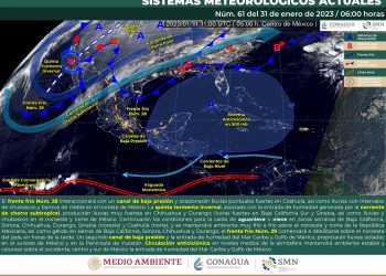 El frente frío 28 y un canal de baja presión provocará lluvias fuertes, te contamos