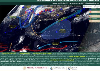 El frente frío 21, una vaguada polar y una corriente en chorro provocarán lluvias fuertes en el norte del país
