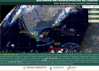 El frente frío 23 originará lluvias intensas, te contamos dónde
