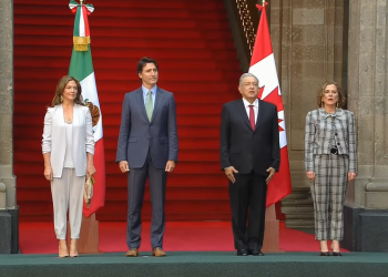 Justin Trudeau llega a Palacio Nacional para reunión con AMLO
