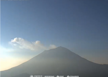 El Semáforo de Alerta Volcánica del Popocatépetl está en Amarillo Fase 2