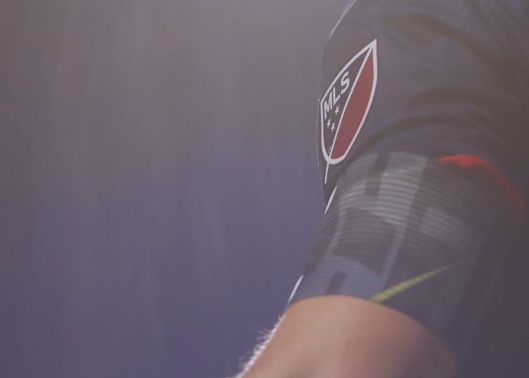 Detail of MLS during the game Pumas UNAM (MEX) vs New England Revolution (USA), corresponding to Quarter Finals of second leg match of the 2022 Scotiabank Concacaf Champions League, at Olimpico Universitario, on March 16, 2022.
Detalle Parche de la MLS durante el partido Pumas UNAM (MEX) vs New England Revolution (USA), correspondiente al partido de Vuelta de Cuartos de final de la Liga de Campeones Scotiabank Concacaf 2022, en el Estadio Olimpico Universitario, el 16 de Marzo de 2022.