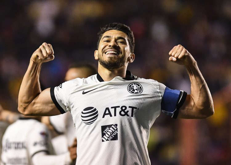 Henry Martin celebrates his goal 1-3 of America during the game Atletico San Luis vs America, corresponding to Round 07 of the Torneo Clausura 2023 of the Liga BBVA MX, at Alfonso Lastras Stadium, on February 14, 2023.



Henry Martin celebra su gol 1-3 de America durante el partido Atletico San Luis vs America, Correspondiente a la Jornada 07 del Torneo Clausura 2023 de la Liga BBVA MX, en el Estadio Alfonso Lastras, el 14 de Febrero de 2023.