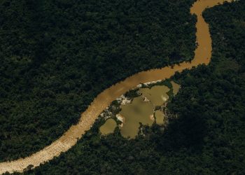 Contaminantes tiñen de amarillo río de Brasil