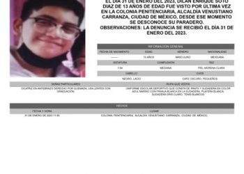 Encuentran al estudiante Dilan Enrique y lo trasladan a la FGJCDMX