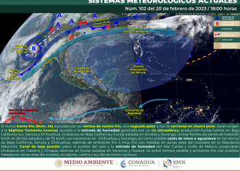 El frente frío 34 y la séptima tormenta invernal afectarán al país