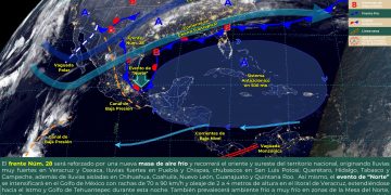 El frente frío 28 y una masa de aire frío recorrerá el país, te contamos