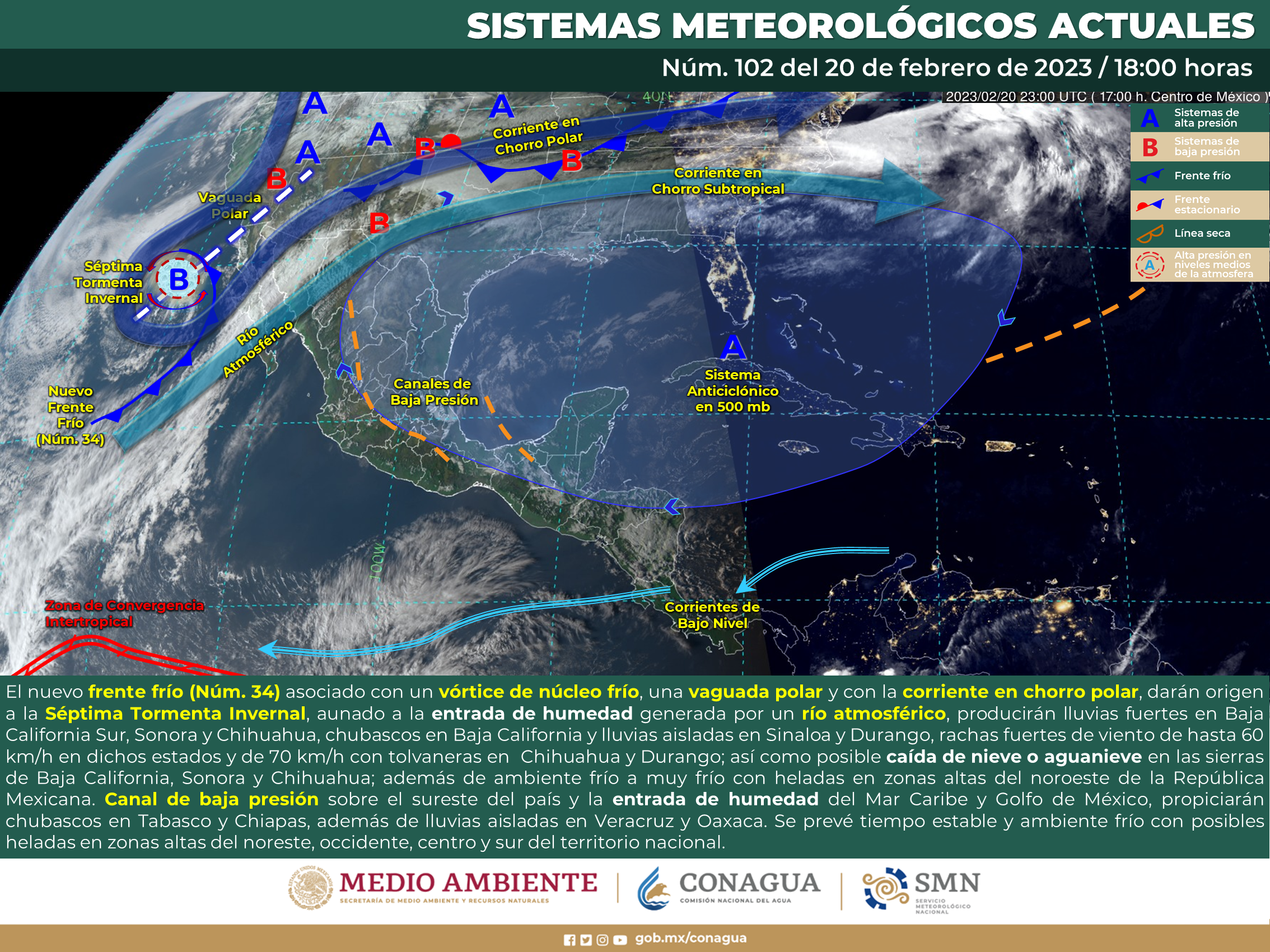 El frente frío 34 y la séptima tormenta invernal afectarán al país -  Enfoque Noticias