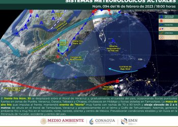 El frente frío 33 ocasionará lluvias, te contamos dónde