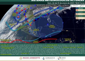 La quinta tormenta invernal se desplazará al norte de la República Mexicana