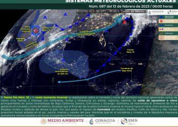 El frente frío 32 y la sexta tormenta invernal afectarán el país