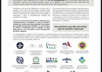 No queremos que esto sea el final de la aviación nacional: FDNA