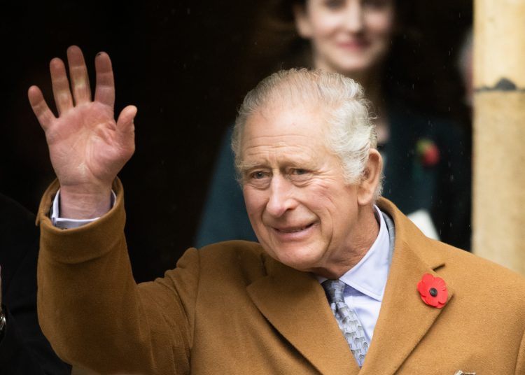 YORK, ENGLAND - NOVEMBER 09:  King Charles III at the unveiling of the Queen Elizabeth II statue during an official visit to Yorkshire with Camilla, Queen Consort on November 09, 2022 in York, England.  during an official visit to Yorkshire on November 09, 2022 in York, England.  (Photo by Samir Hussein/WireImage)
