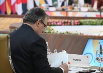 El canciller Marcelo Ebrard llama al G20 a combatir el tráfico internacional de armas y fentanilo