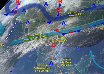 El frente frío 45 y un canal de baja presión afectarán el territorio nacional, te contamos