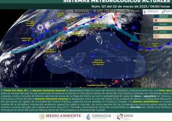El frente frío 37 y la Tormenta Invernal afectarán el territorio nacional