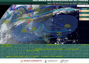 El frente frío 45 interaccionará con la corriente en chorro en el norte del país