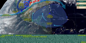 El frente frío 37 recorrerá el noreste y oriente del país