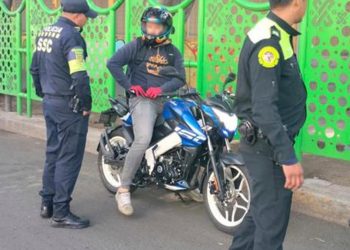 Implementan dispositivo de revisión a motociclistas en CDMX