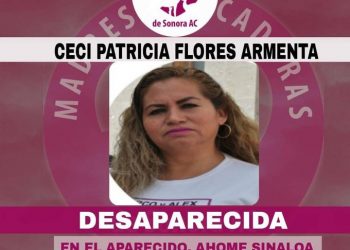 Confirma la Fiscalía de Sonora la localización, sana y salvo, de Cecilia Patricia Flores