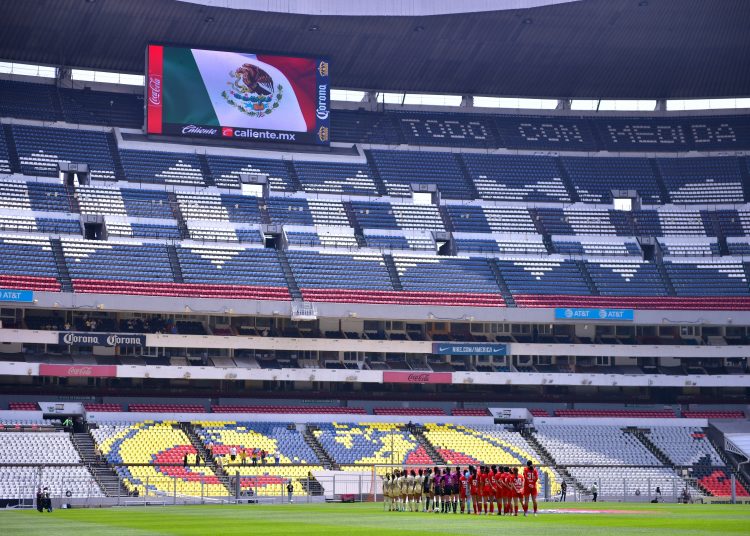 General View during the game America vs Toluca, corresponding to second leg the great final of Forces Basics U-18 in the Torneo Clausura 2023 of the Liga BBVA MX Femenil at Azteca Stadium, on May 27, 2023.



Vista general durante el partido America vs Toluca, correspondiente al partido de Vuelta de la Gran final de Fuerzas Basicas Sub-18 del Torneo Clausura 2023 de la Liga BBVA MX Femenil en el Estadio Azteca, el 27 de Mayo de 2023.
