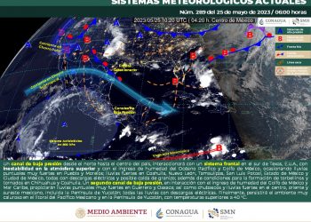 Un canal de baja presión se extenderá desde el norte hasta el centro del país