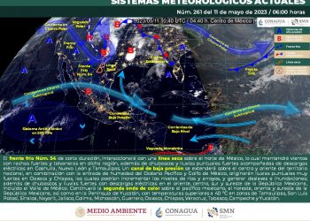 El frente frío 54 provocará lluvias en el norte del país