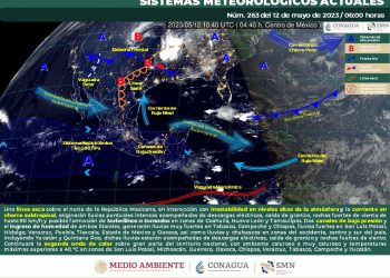 Una línea seca se extenderá sobre el norte de la República Mexicana