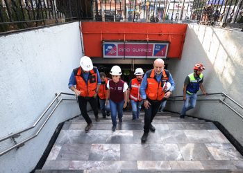 Sheinbaum supervisa pruebas de cambio de vía y operación de tableros en trenes de la nueva línea 1 del Metro