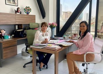 Delfina Gómez, virtual gobernadora del Estado de México, se reúne con Ariadna Montiel, Secretaria de Bienestar
