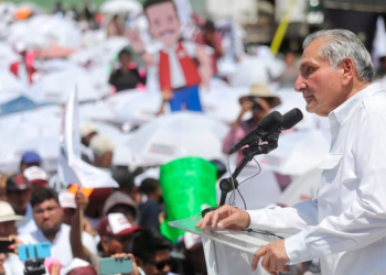 Esto dijo Adán Augusto López durante marcha en Nayarit