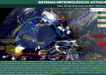 Este domingo se pronostica ambiente muy caluroso con temperaturas máximas por arriba de los 40 grados en 22 estados del país