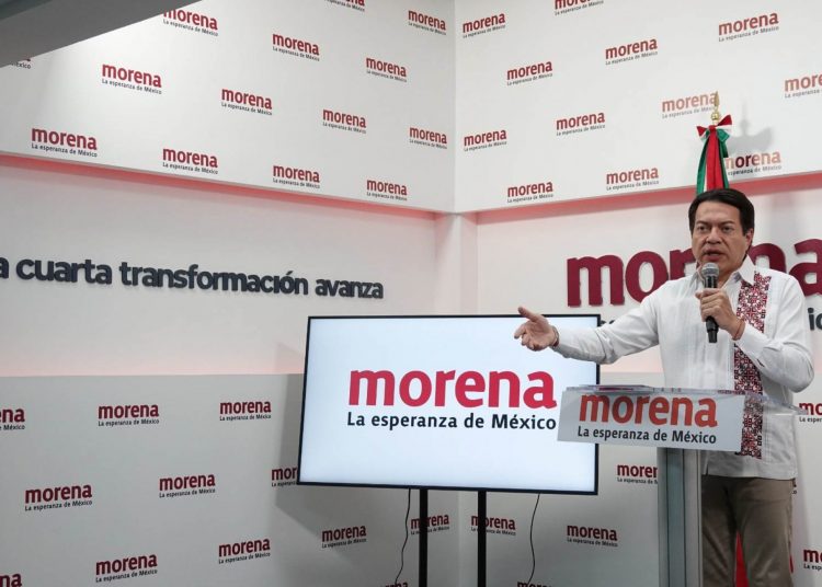CIUDAD DE MÉXICO, 06JUNIO2023.- Mario Delgado, presidente de Morena, ofreció una conferencia de prensa en relación en la CEN de Morena.
FOTO: GRACIELA LÓPEZ /CUARTOSCURO.COM
