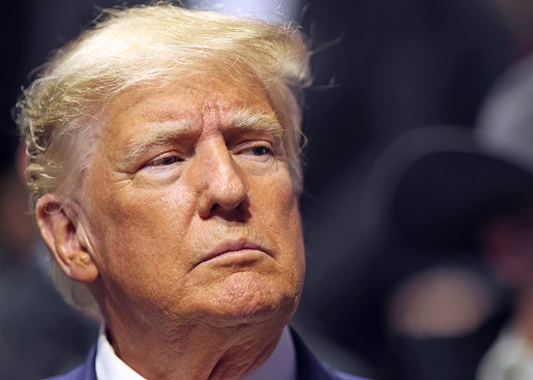 Donald Trump durante una conferencia de prensa en Washington.