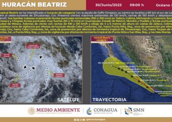 Beatriz se intensificó a huracán categoría 1
