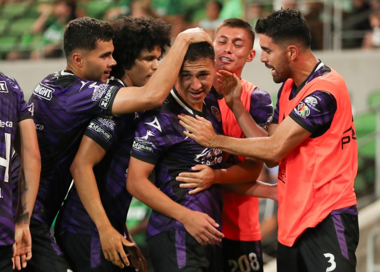 Andres Montano celebrates his goal 1-2 of Mazatlan during the game Austin FC vs Mazatlan FC, corresponding to the group stage of the Leagues Cup 2023, at Q2 Stadium, on July 21, 2023.

Andres Montano  celebra su gol 1-2 de Mazatlan  durante el partido Austin FC vs Mazatlan FC, correspondiente a la fase de grupos de la Leagues Cup 2023, en el Estadio Q2, el 21 de Julio de 2023.