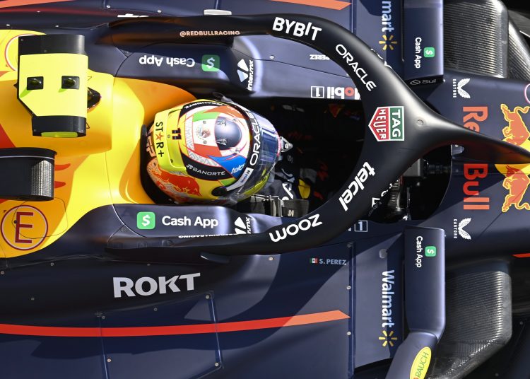 Mogyoród (Hungary), 22/07/2023.- Red Bull Racing driver Sergio Perez of Mexico steers his car during the Qualifying session at the Hungaroring Circuit race track in Mogyorod, near Budapest, Hungary, 22 July 2023. The 2023 Formula 1 Hungarian Grand Prix is held on 23 July. (Fórmula Uno, Hungría) EFE/EPA/Tamas Kovacs HUNGARY OUT