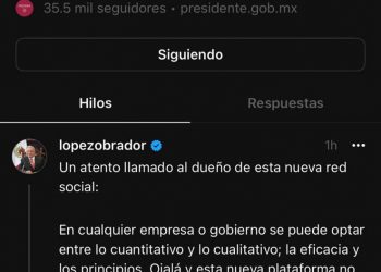 AMLO se une a Threads y le tira a Twitter