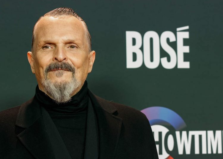 Singer Miguel Bose at photocall for tv show Bose in Madrid on Thursday, 2 March 2023.