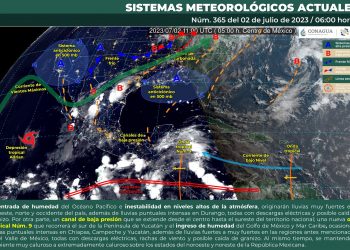 Pronóstico de lluvias puntuales intensas en estos estados