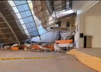 Colapsa techumbre en colegio en Ciudad Victoria, Tamaulipas