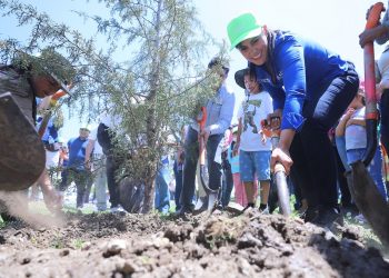 Alejandra Gutiérrez encabezó masiva campaña de forestación y anunció la plantación de 36 mil árboles este año