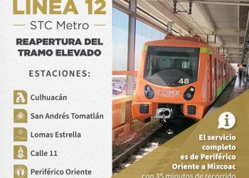 Se amplió de 9.5 hasta 16 km el recorrido en la L12 del Metro: Esteva 